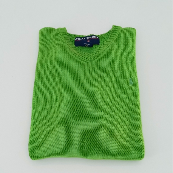 Polo Sport Knit V-Neck Pullover Sweater - Picture 2 of 5